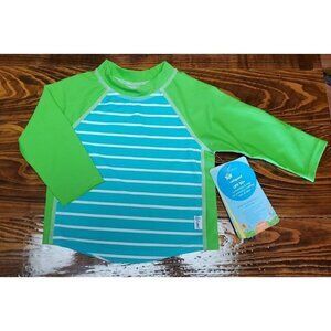 i play. Toddler Three-Quarter Sleeve Rashguard Shirt Blue Size 24 months